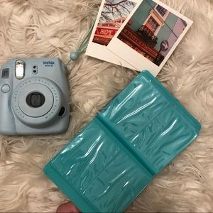 polaroid camera light blue with accessories